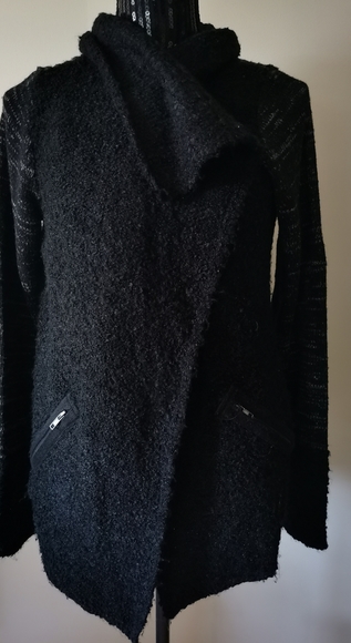 JJ. Basics Black & White Water Fall Sweater XL - Picture 4 of 10